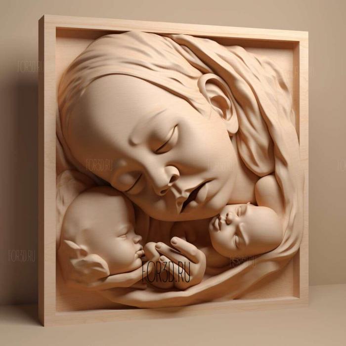 Baby Daddy series 1 stl model for CNC